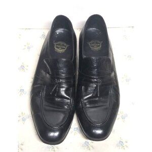 Florsheim Mens Tassel loafers 10D black leather slip-ons dress shoes EUC